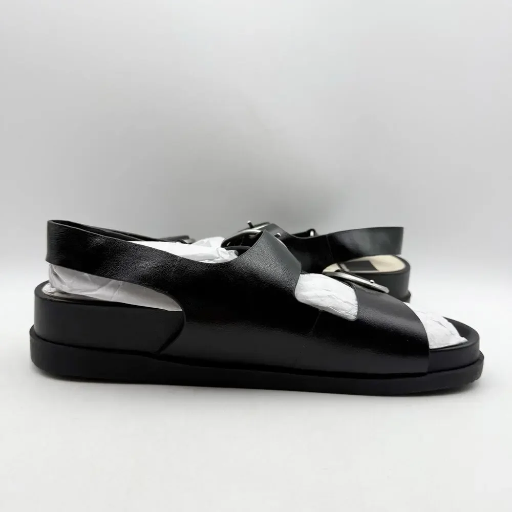 Dolce Vita Womens Starla Platform Sandals Size 10 Black Silver NWOB